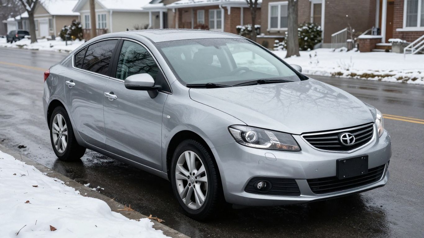 Winter-protected car during Ottawa road conditions
